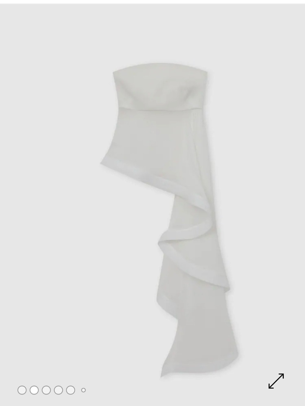 Reiss Rhianna Strapless Asymmetric Ruffle Top Sz 10
